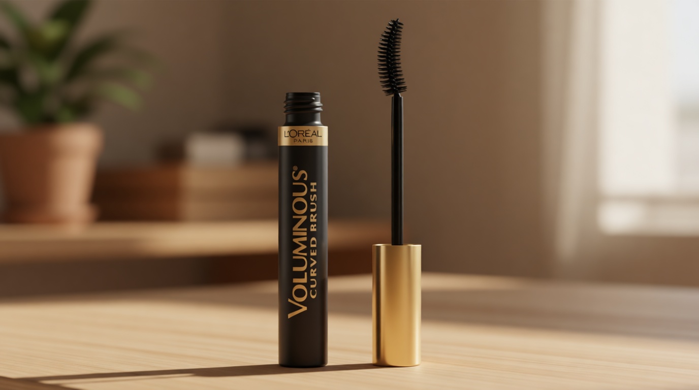 L'Oreal Paris Makeup Voluminous Original Curved Brush Mascara, Black, 0.28 Fl Oz