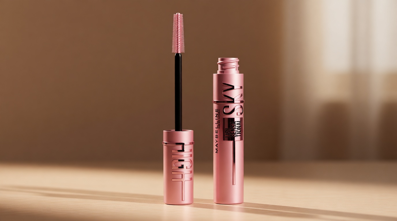 Maybelline Lash Sensational Sky High Washable Mascara Makeup, Volumizing, Lengthening, Defining, Curling, Multiplying, Buildable Formula, Very Black, 1 Count