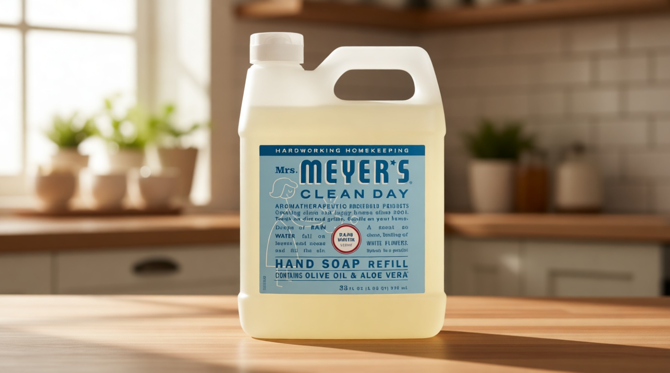 MRS. MEYER'S CLEAN DAY Hand Soap Refill, Rain Water Scent, 33 Fl Oz Bottle ECOLOGO