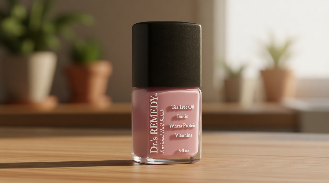 Dr’s Remedy Enriched Nail Polish: Non Toxic, All Natural, and Organic - Doctor Formulated: Strengthens, Restores, Heals, and Protects '24-Free' - RESILIENT Rose