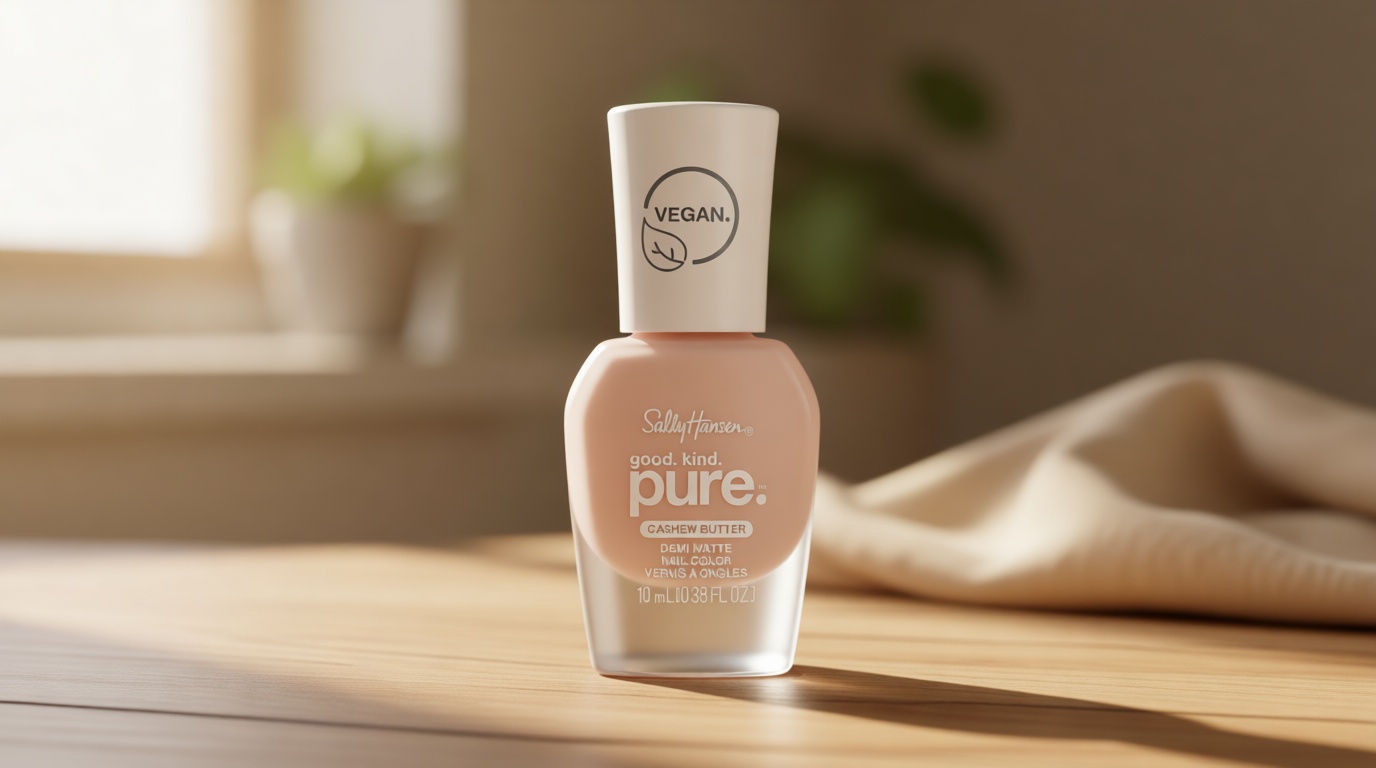 Sally Hansen Good. Kind. Pure. Nail Polish | Plant-Based, Vegan, 16-Free Formula | Sheer, Glossy | 30 Cashew Butter | Nude Beige Nail Color