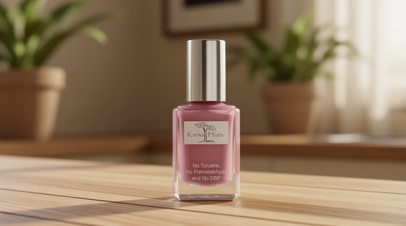 Karma Naturals Nail Polish – Non-Toxic, Vegan & Cruelty-Free (WINE O'CLOCK, 0.43 fl oz)