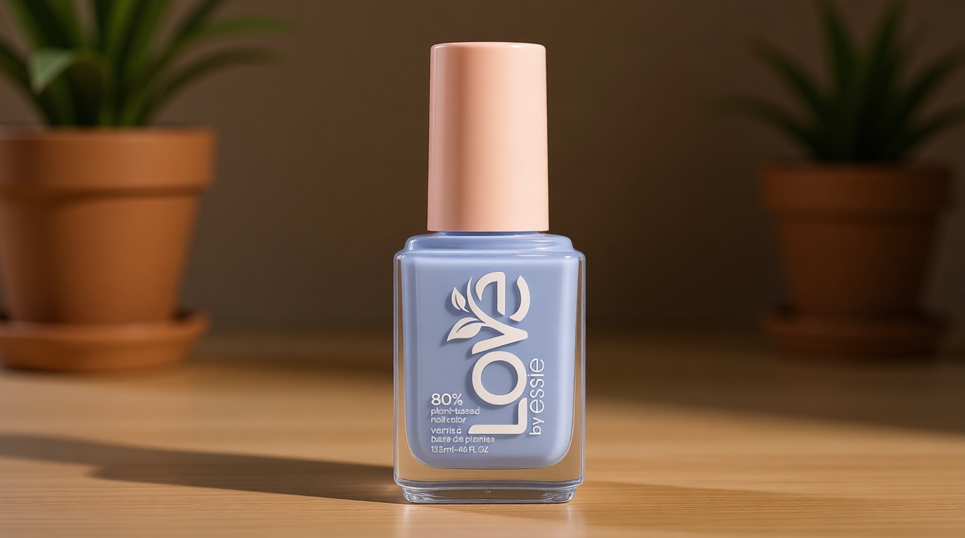 LOVE by essie Nail Polish, 80% Plant-based, Salon-Quality, Vegan, Soft Blue, Putting Myself First, 0.46 Fl Oz