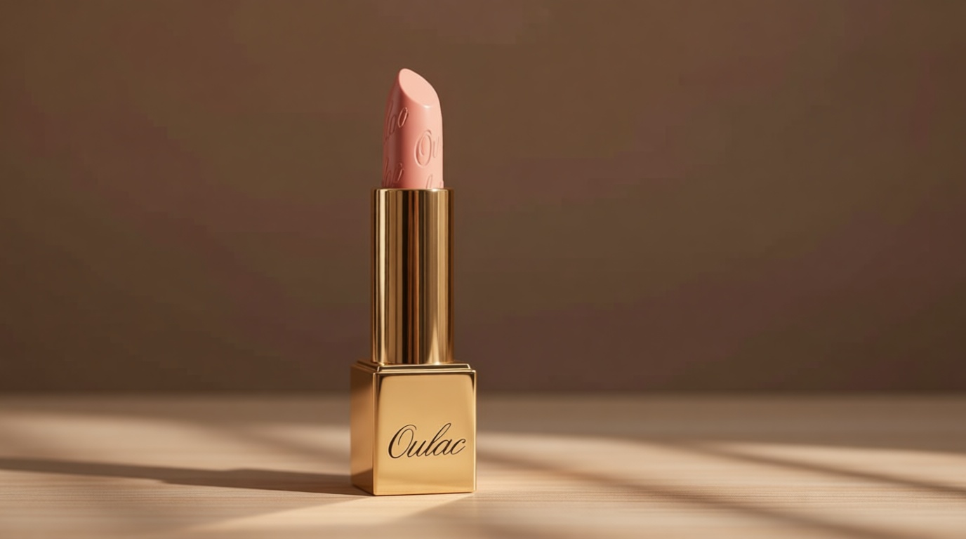 Oulac Matte Nude Peach Lipstick with Glow Metallic Finish - Vegan Lipstick for Women, Creamy Texture, Hydrating Clean Beauty Formula, High-End Magnetic Hook Design, GM06 Hugs