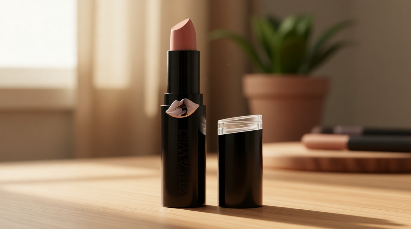 wet n wild Mega Last Matte Lip Color, Semi Matte Hyaluronic Acid Infused, Long Lasting Full Coverage for a Nourishing Pout, Cruelty-Free & Vegan - Never Nude
