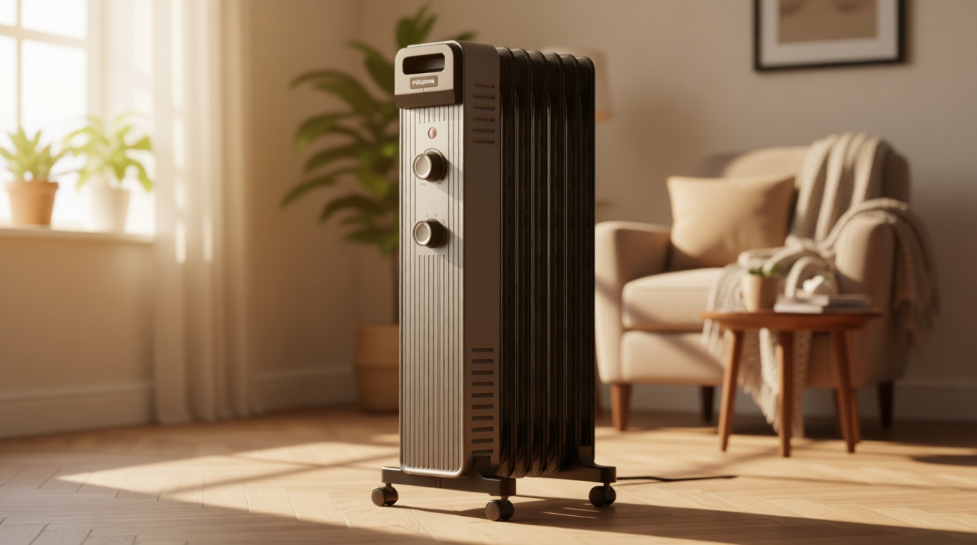 Pelonis Oil Filled Radiator Heater for Large Space, 2025 Upgraded, Space Heaters with 1500W Quiet Warmth Radiant Heater, 3 Heating Modes, Overheat & Tip-Over Protection, Adjustable Thermostat, Black