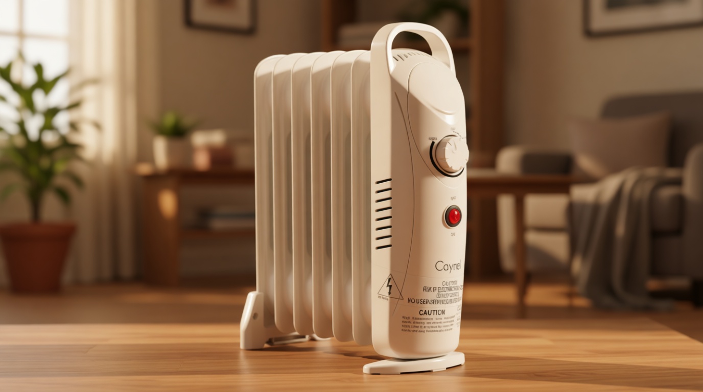 Caynel Oil-Filled Radiator Space Heater, White