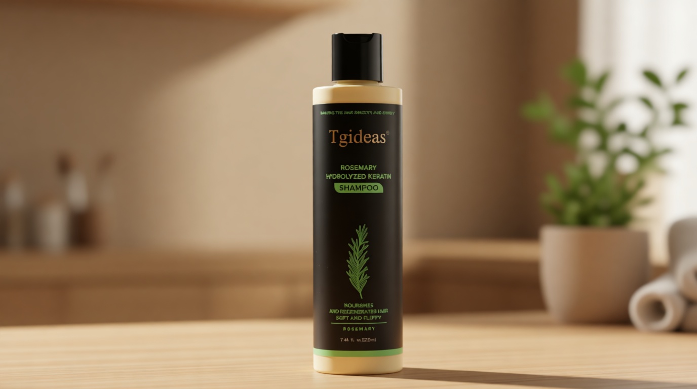 Tgideas Organic Rosemary Hair Growth Shampoo for Women and Men-Natural Thickening & Strengthening Shampoo with Hydrolyzed Keratin for Thinning Hair & Hair Loss 7.4 fl.oz