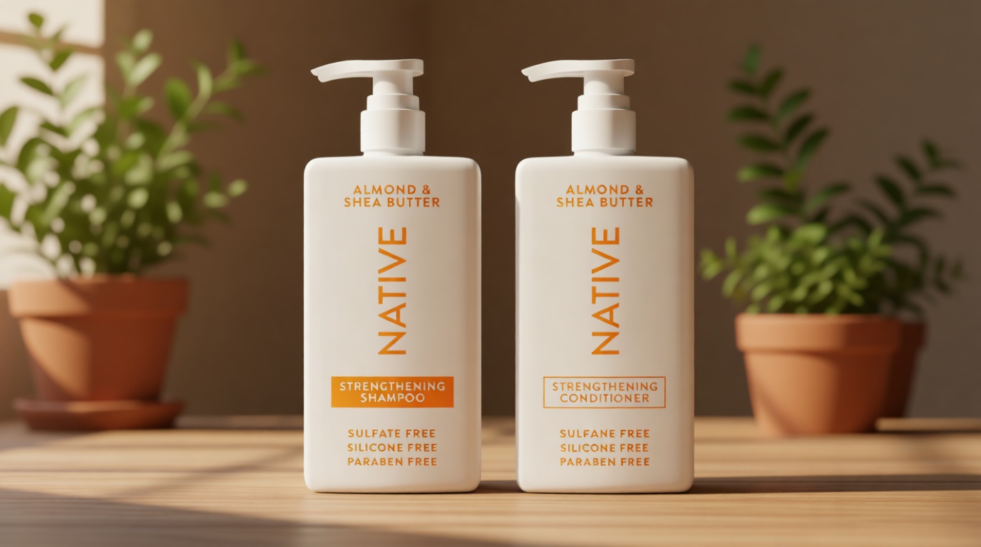 Native Shampoo and Conditioner Contain Naturally Derived Ingredients| All Hair Type Color & Treated, Fine to Dry Damaged, Sulfate & Dye Free - Almond & Shea Butter, 16.5 fl oz each (2 pack)