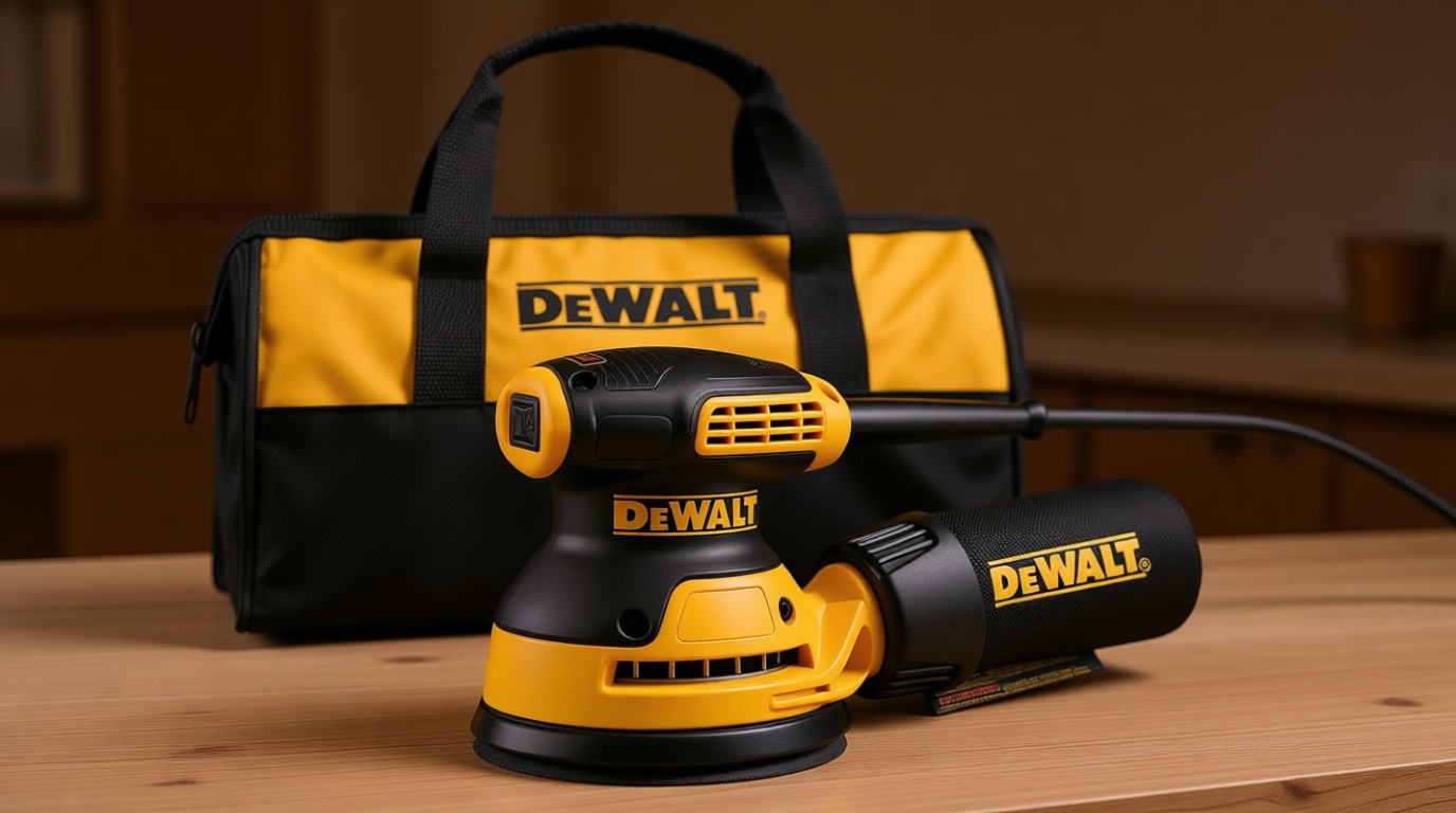 DEWALT Orbital Sander Kit, 5 inch, 3 amp, Corded, 12,000 OPM (DWE6421K)