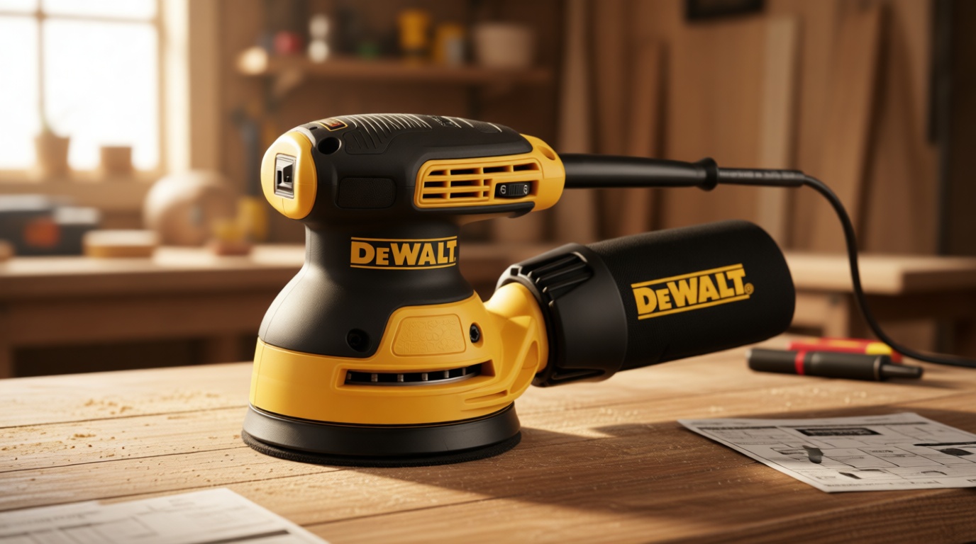 DEWALT Random Orbit Sander, Variable Speed, 5-Inch (DWE6423), Power Source Corded Electric