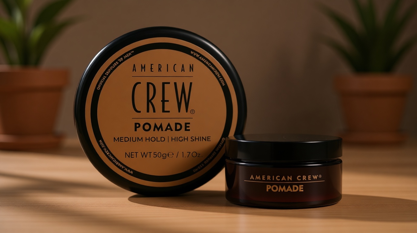 American Crew Men's Hair Pomade, Like Styling Gel with Medium Hold & High Shine, Travel Size, 1.7 oz