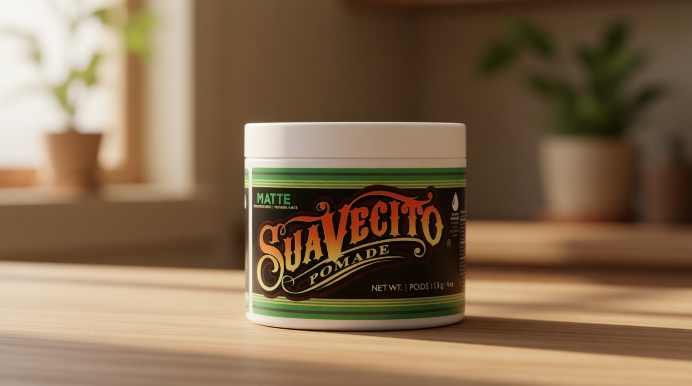 Suavecito Pomade Matte (No Shine) Formula 4 oz, 1 Pack - Medium Hold Hair Pomade For Men - Matte Hair Paste For Natural Texture Hairstyles