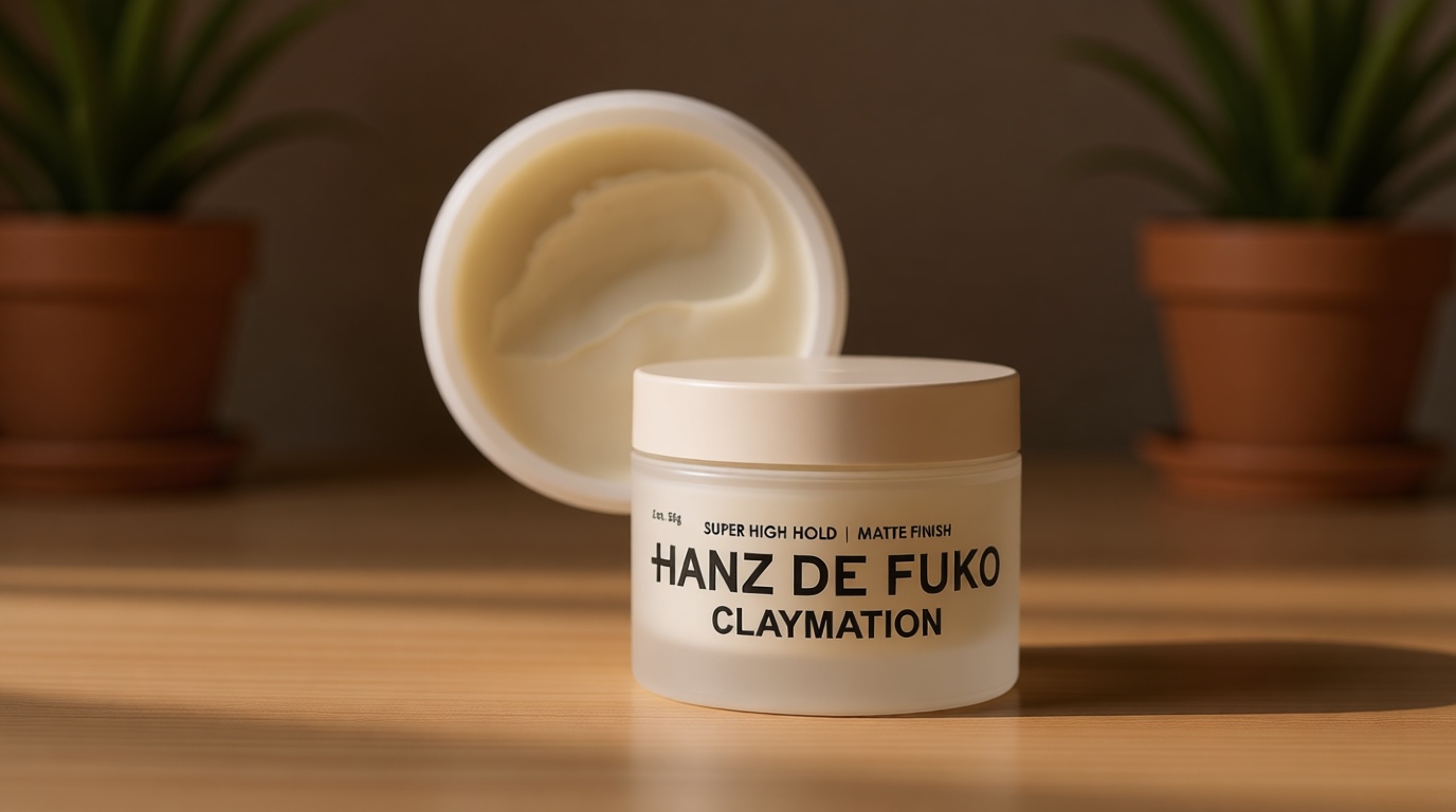 Hanz de Fuko Claymation – Premium Men’s Hair Styling Clay for a Super High Hold, Matte Finish – Clay & Wax Hybrid, Ideal Texture Product for Straight, Wavy and Thick Hair Types – 2 oz, Travel Size