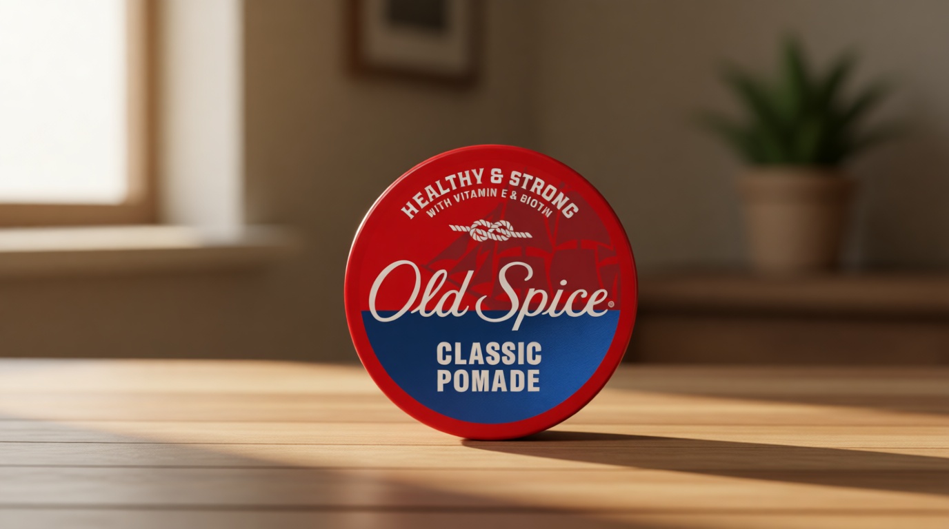 Old Spice Mens Hair Pomade, Healthy & Strong with Vitamin E & Biotin, Mens Hair Styling Pomade, Medium Hold, Matte Finish, 2.22 oz