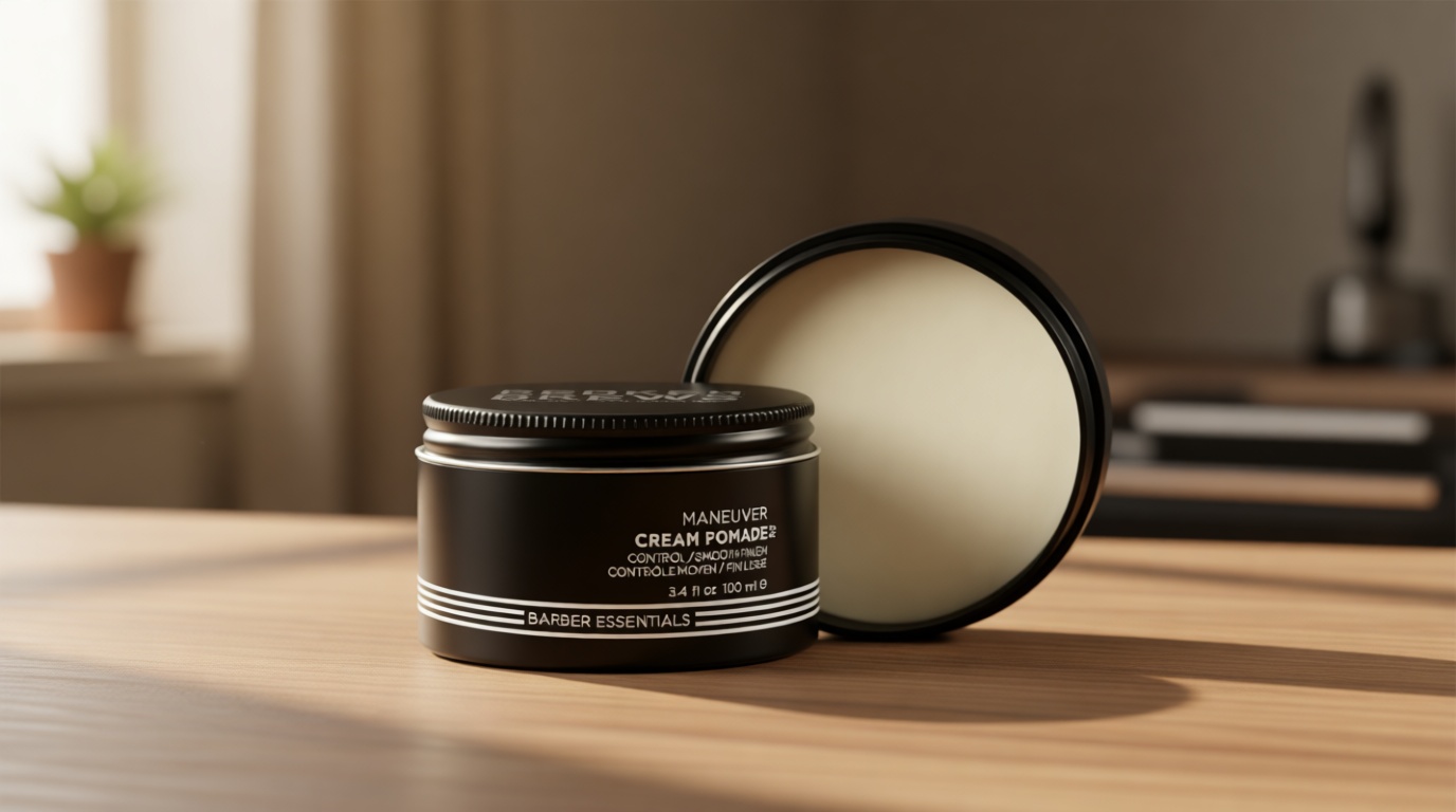Redken Brews Cream Pomade For Men - Provides Medium Hold With Natural and Smooth Finish With Low Shine, For All Hair Types