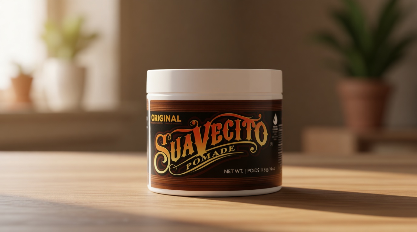 Suavecito Pomade Original Hold For Men 4 oz, 1 Pack - Medium Shine Water Based Wax Like Flake Free Hair Gel - Easy To Wash Out - All Day Hold For All Hairstyles