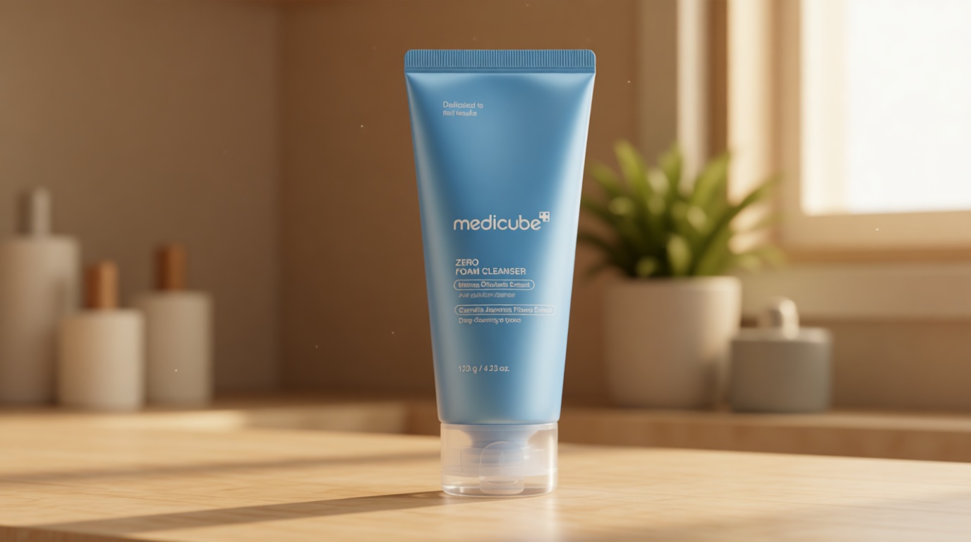medicube Facial Cleanser Zero Foam Cleanser | Daily Gentle Cleansing Foam for Sensitive Skin | Excess Sebum Control, Hydration, Pore Minimization | Korean Skincare, 4.23 oz