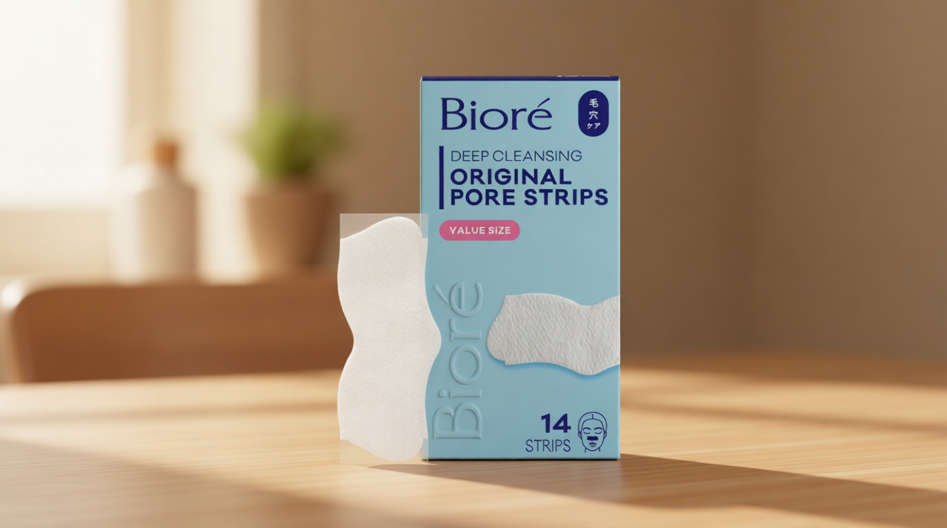 Bioré Original Blackhead Remover Strips, Deep Cleansing Nose Strips With Instant Pore Unclogging, Features C-Bond Technology, Oil-Free, Non-Comedogenic Use, 14 Count