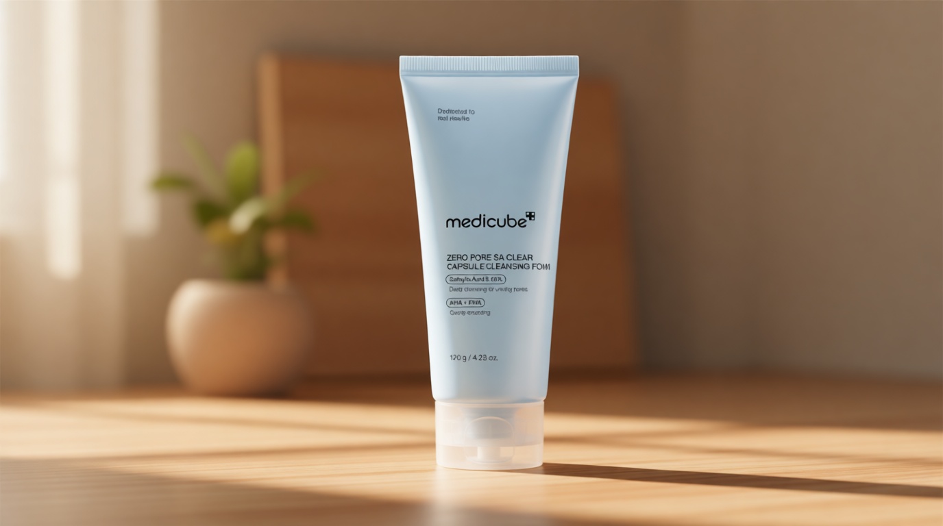 medicube Facial Cleanser Zero Pore Capsule Cleansing Foam | Daily Gentle Cleanser for Skin Texture, Blackhead & Pore Care | AHA, BHA & PHA for Deep Cleansing | Korean Skincare, 4.23 oz