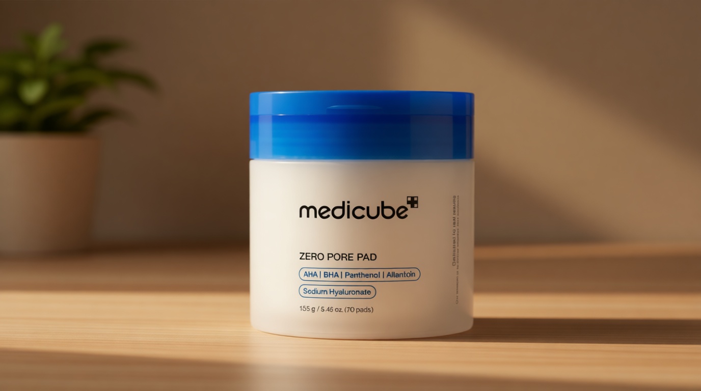 medicube Toner Pads Zero Pore Pad 2.0 | Dual-Textured Facial Pad for Exfoliation and Pore Care with 4.5% AHA Lactic Acid, 0.45% BHA Salicylic Acid | Ideal for All, Korean Skin Care, 70 Pads (1 Pack)