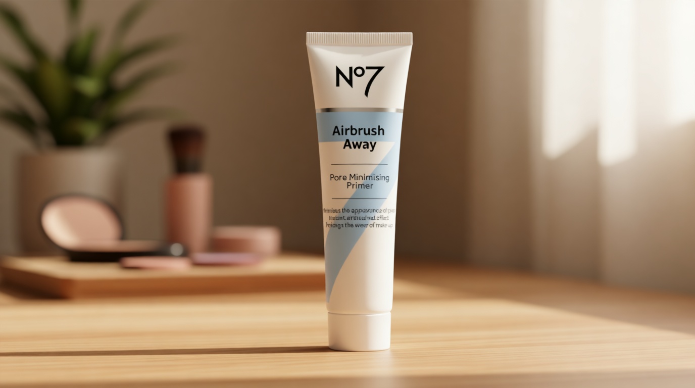No7 Airbrush Away Pore Minimizing Facial Primer - Lightweight, Matte Primer & Pore Minimizer for Face - Makeup for Oily Skin (30ml)
