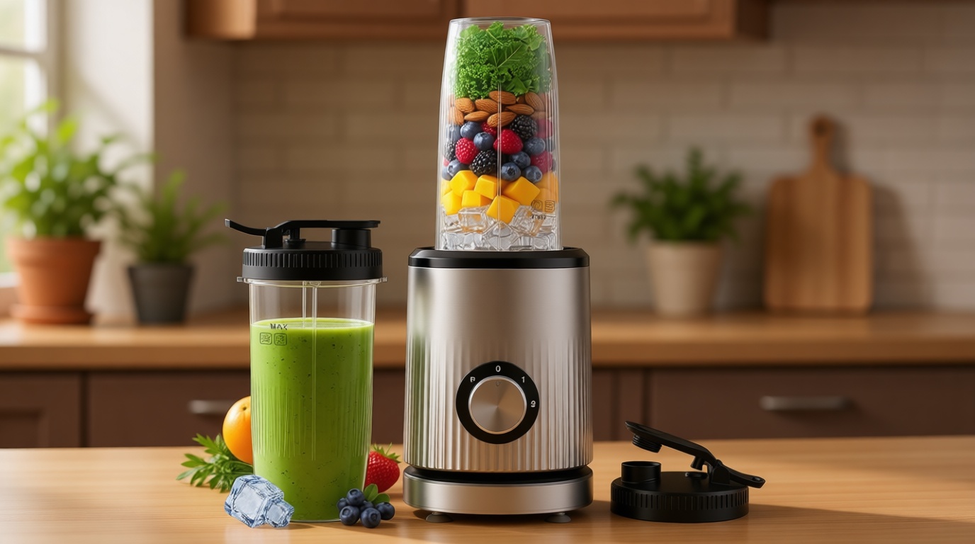 Turelar Blender for Smoothies Portable Personal Blender for Shakes and Smoothies for Kitchen with 2 * 24oz Portable Cups and Extra Lid, Smoothie Maker Machine for Juices, Baby Food, Nutritious Recipe