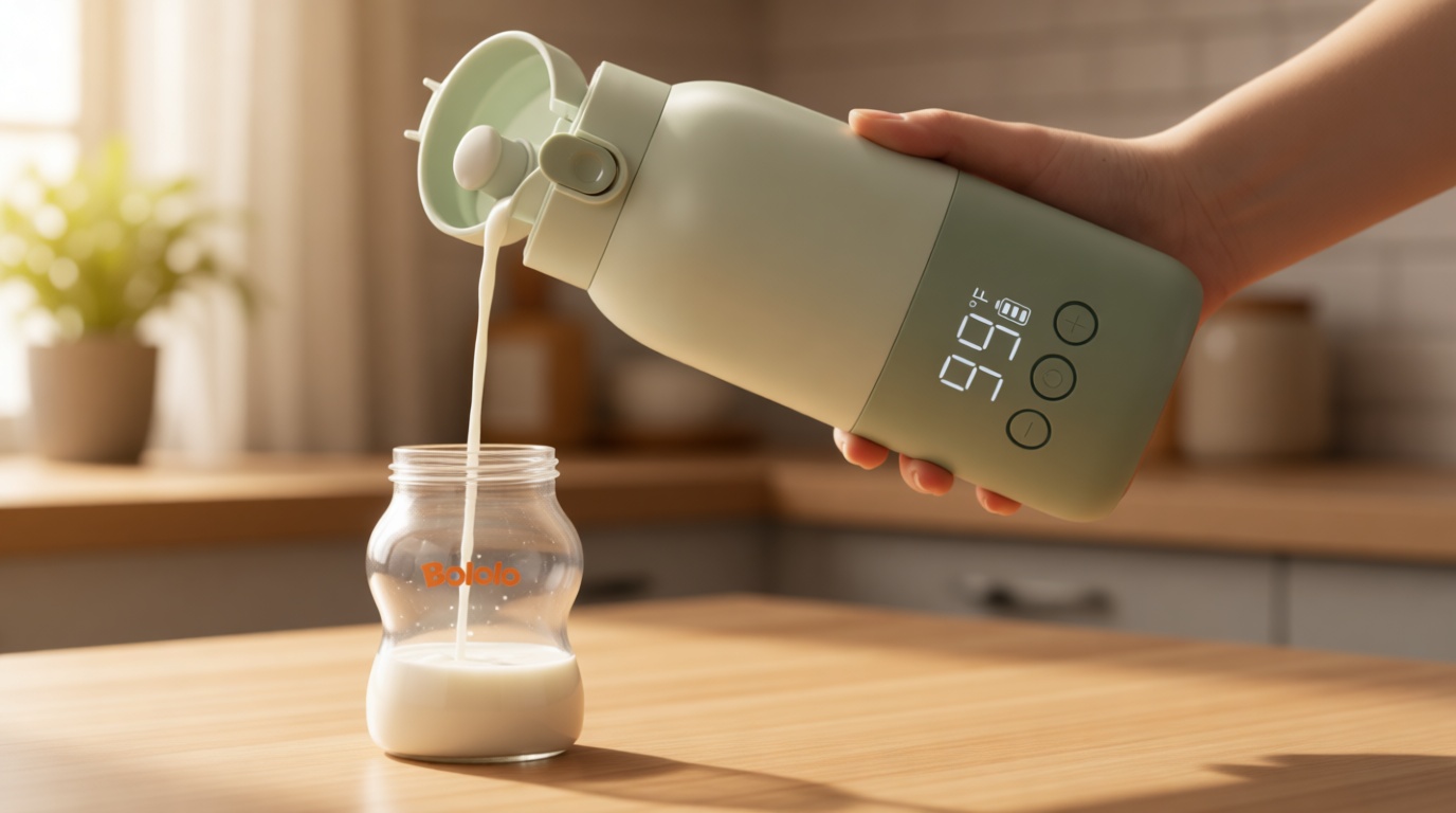 BOLOLO Portable Bottle Warmer for Travel, Super Fast Charging, Instant Breastmilk, Formula, Water, Milk Warmer with 10 Ounces Big Capacity, Baby Flask for Vehicle,car,Airplane Journey