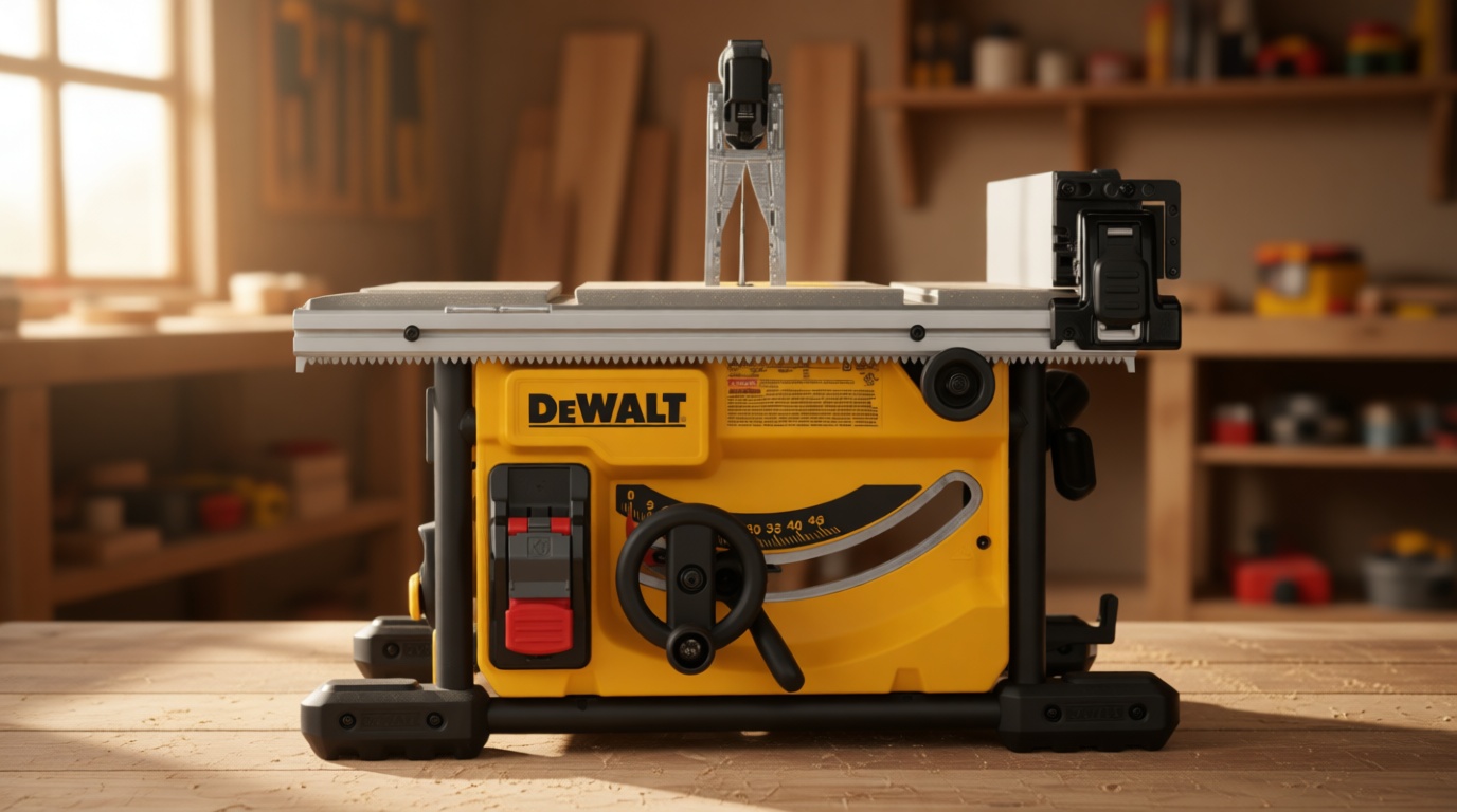DEWALT 15 Amp 8-1/4 in. Compact Portable Jobsite Table Saw (DWE7485)