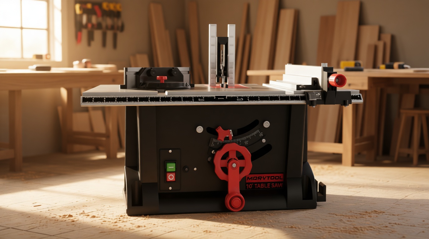 15Amp Portable Table Saw 10 inch, 4600RPM Compact Tablesaw