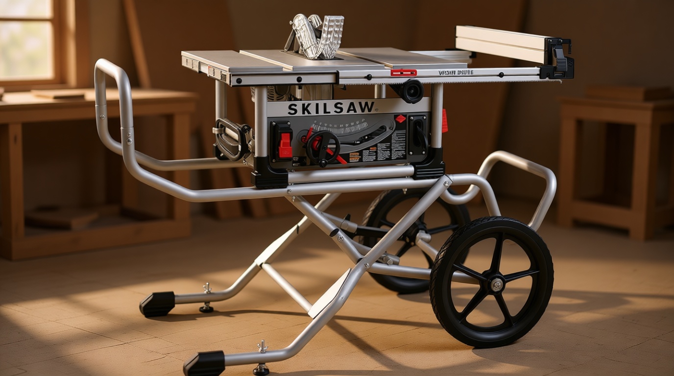 SKIL 10 Inch Heavy Duty Worm Drive Table Saw with Stand - SPT99-11