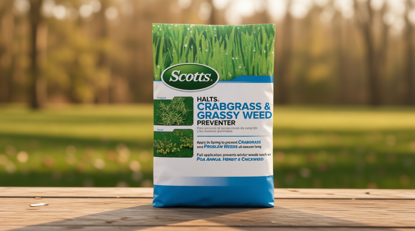 Scotts Halts Crabgrass & Grassy Weed Preventer - Crabgrass Preventer, Pre Emergent Weed Control for Lawns, Prevents Chickweed & More, Treats up to 5,000 sq. ft., 10.06 lb.