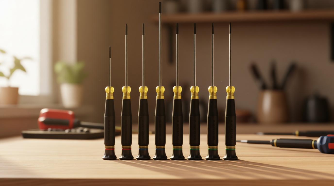 Klein Tools 85617 Mini Precision Screwdriver Set, Slotted, Phillips, TORX, Cushion-Grip Handles, Ideal for Terminal Blocks, Electronics