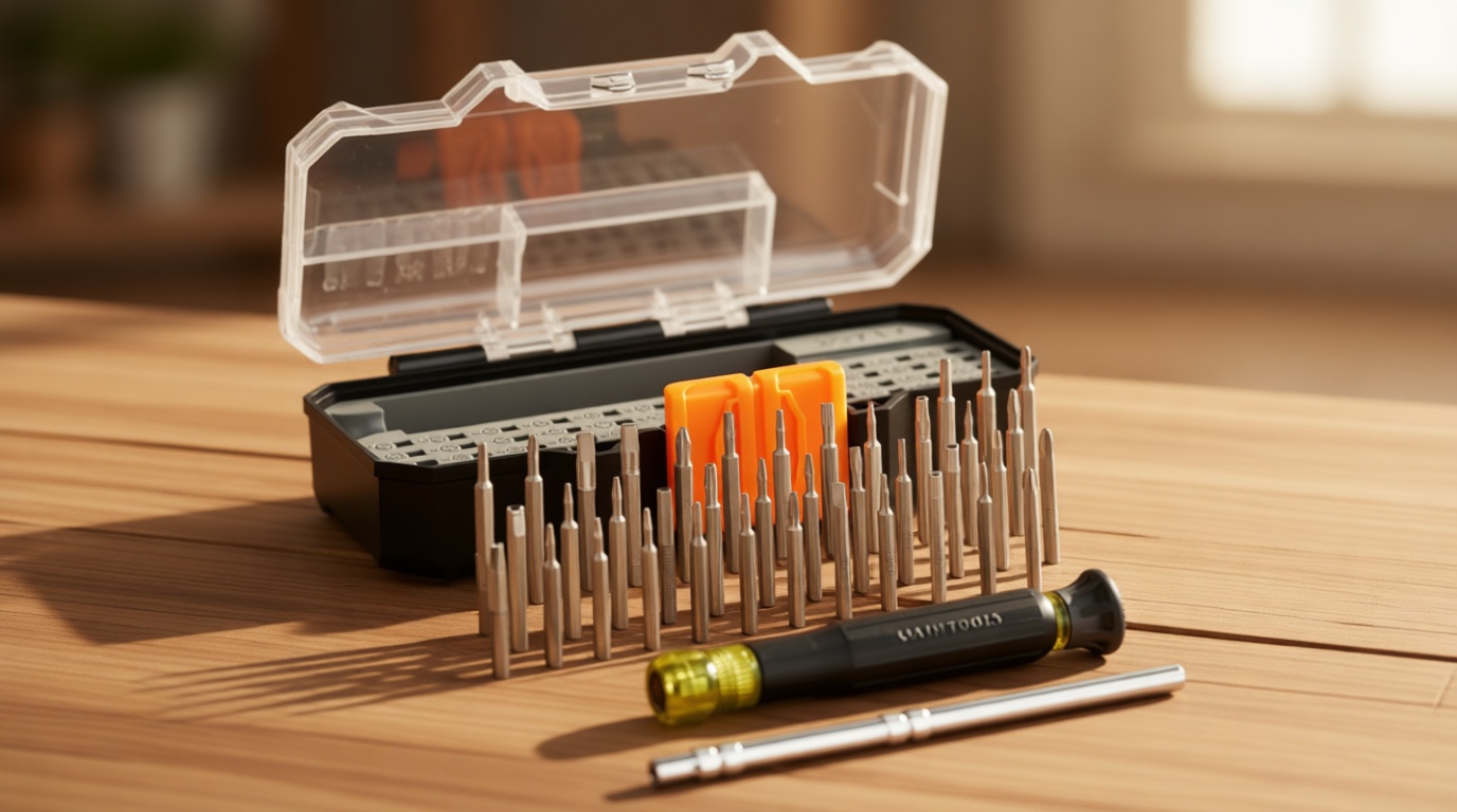 Klein Tools 32717 Precision Screwdriver Set with Case, All-in-One Multi-Function Repair Tool Kit Includes 39 Bits for Apple Products