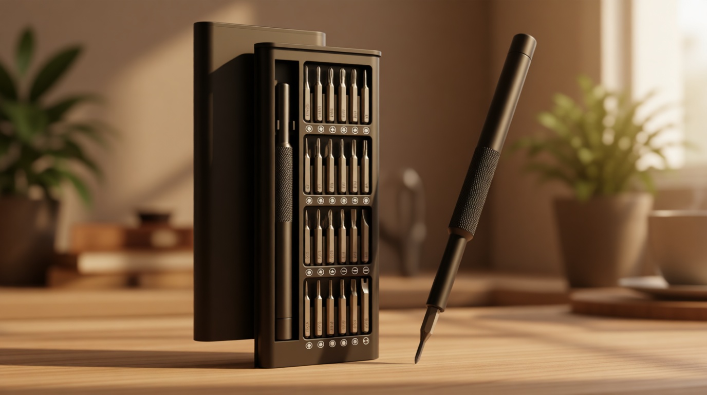 AXTH 25-in-1 Small Precision Screwdriver Set, Professional Magnetic Mini Repair Tool Kit for Phone, Computer, Watch, Laptop, Macbook, Ring Doorbell, Eyeglass, Electronic, [Bearing Steel] Screw Driver Global Recycled Standard