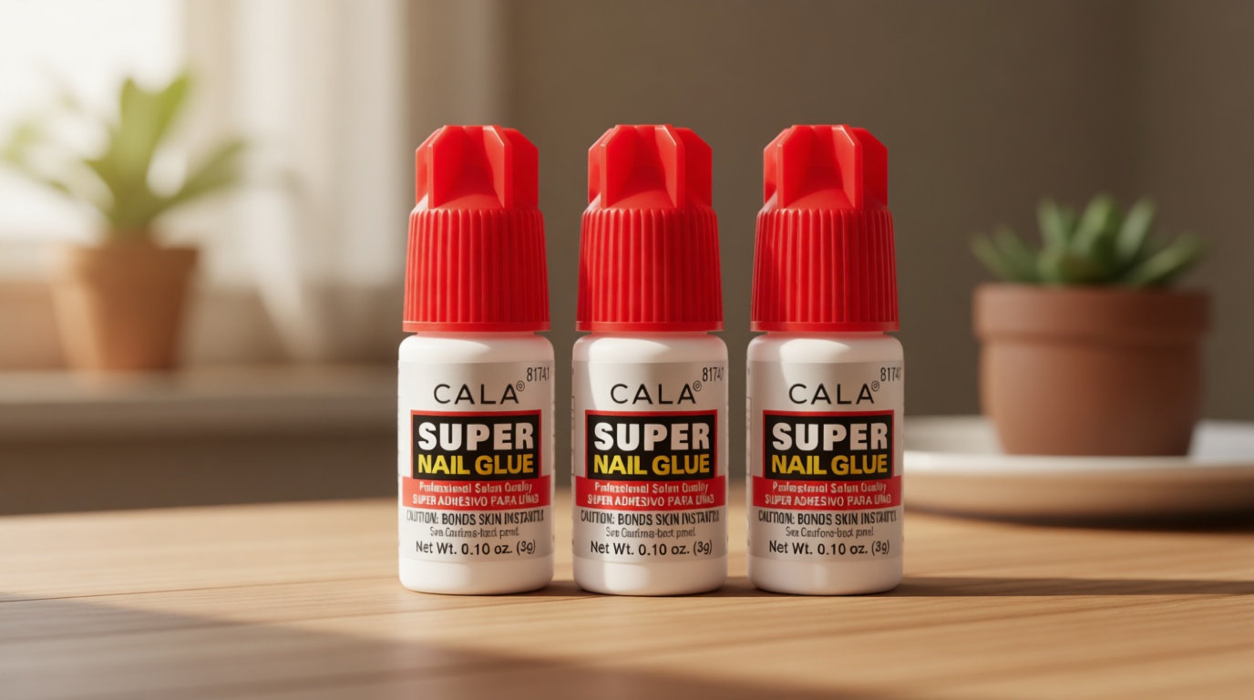 CALA Super Nail Glue – Professional Quick Dry Nail Glue Adhesive for False Nails, Tips & Art Accessories – Salon Quality Strong Hold for Natural Nail Repair (Pack of 3)
