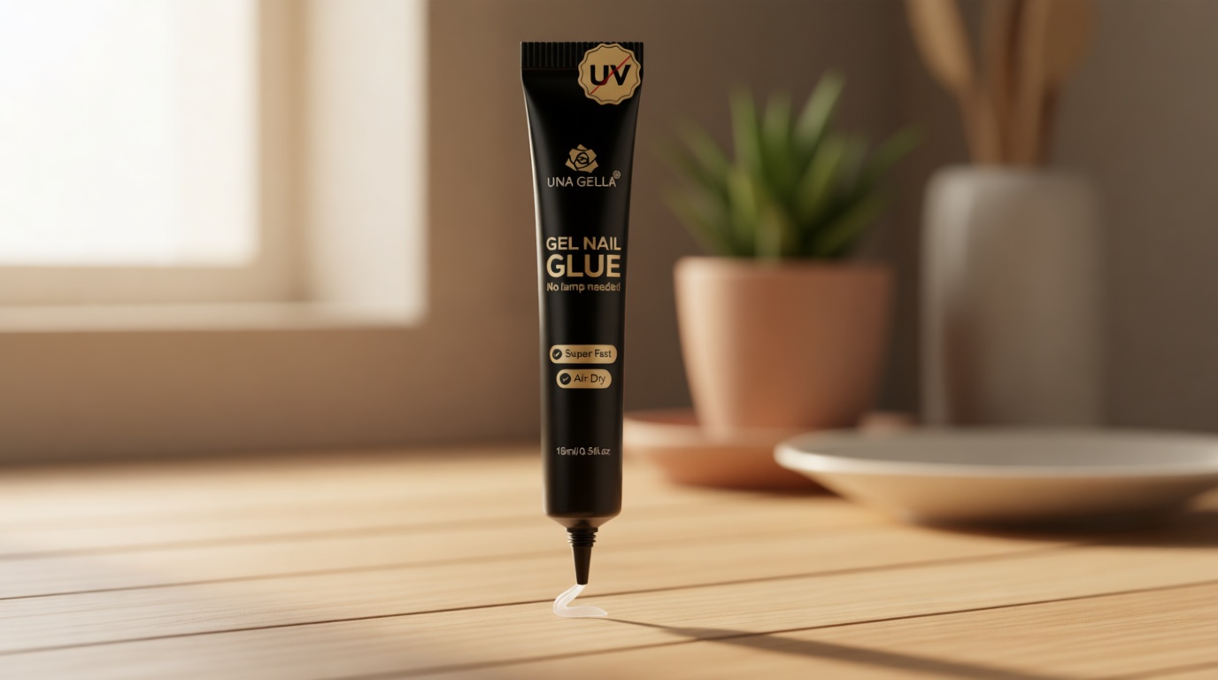 UNA GELLA Gel Nail Glue No U/V Light 15ml Super Strong Nail Glue for Press On Nails & Clear Acrylic Nails Tips Air-dry Strong-hold Formula