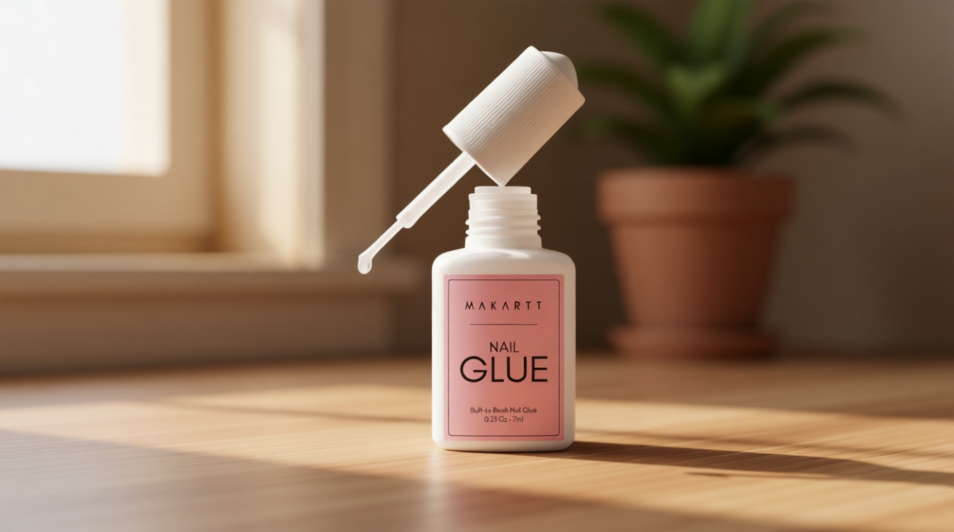 Makartt Super Strong Nail Glue for Press ons: Acrylic Nail Tips-Fake Nails-Salon Quality, No UV Needed, Brush On, Quick Dry, Easy Application Durable & Long-Lasting Fast Glue False Nails, Hema Free