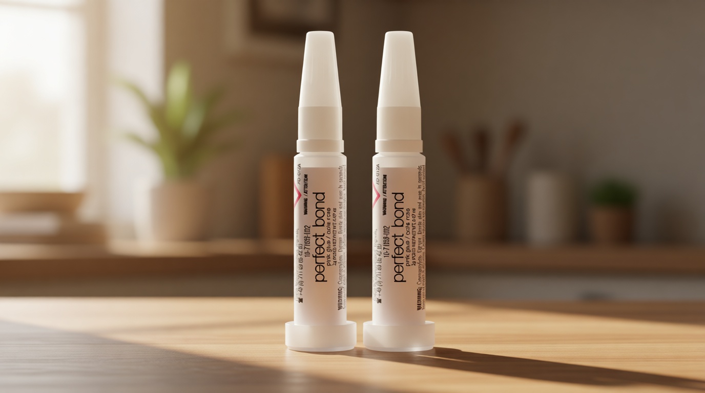 Nailene Perfect Bond Nail Glue, Super Strong, Durable, Easy to Apply Acrylic Nails, Press On Nails, Repairs Natural Nails, Quick Drying Nail Adhesive, Lasts 7 Days, Pink Tint, 2 g/0.07 oz, 2 Pack