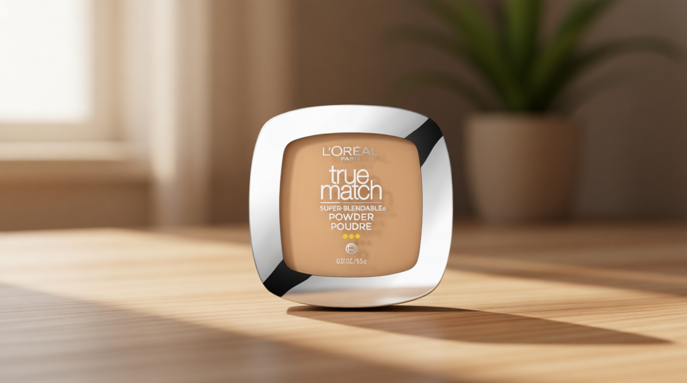 L'Oreal Paris True Match Super Blendable Oil Free Powder Foundation, W4 Light Medium, 0.33 oz, Packaging May Vary