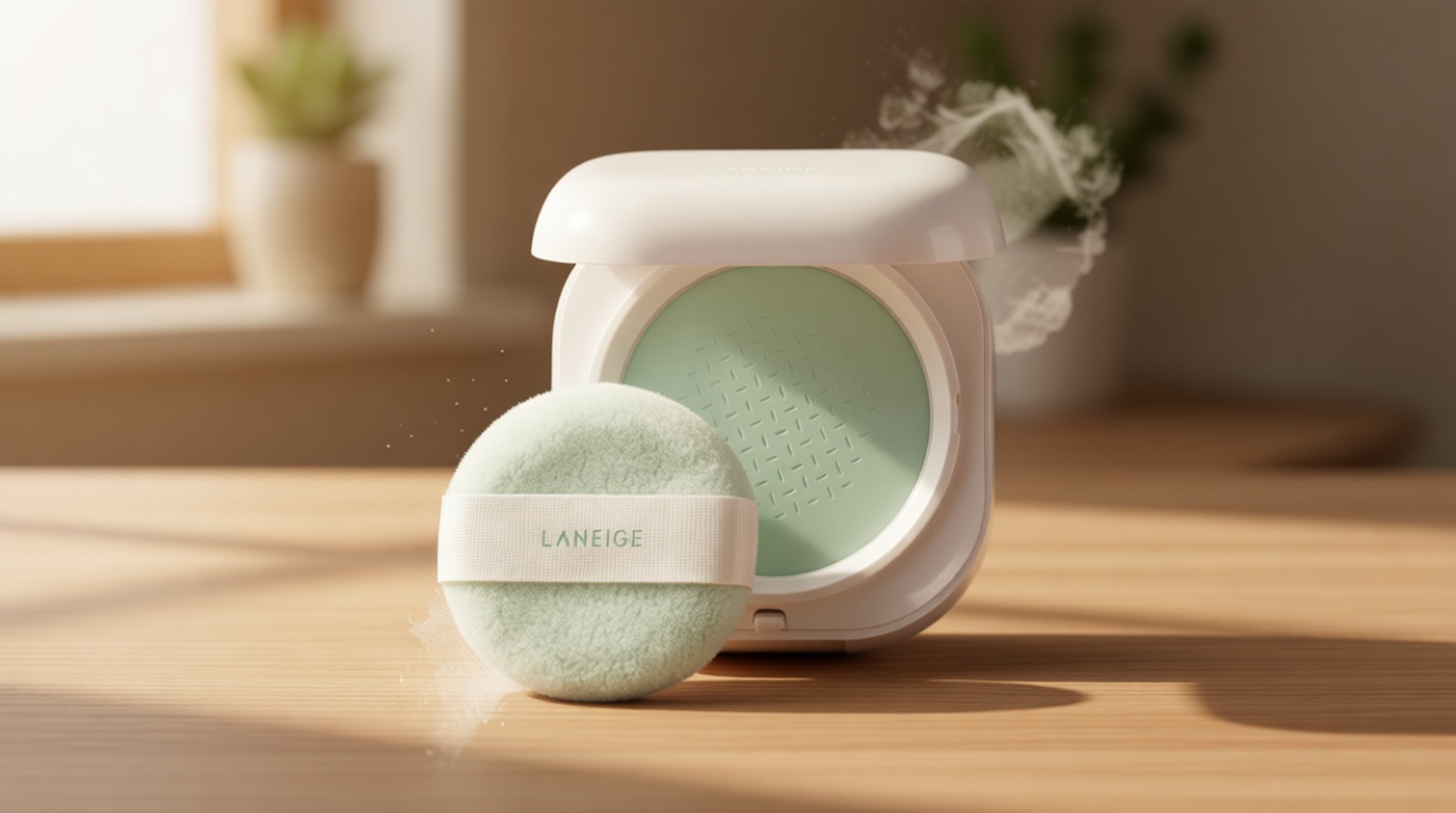 LANEIGE Neo Blurring Powder: Korean Shine Control Compact with Pore Blurring, Smoothing Finish & Travel-Friendly, No Spill Packaging