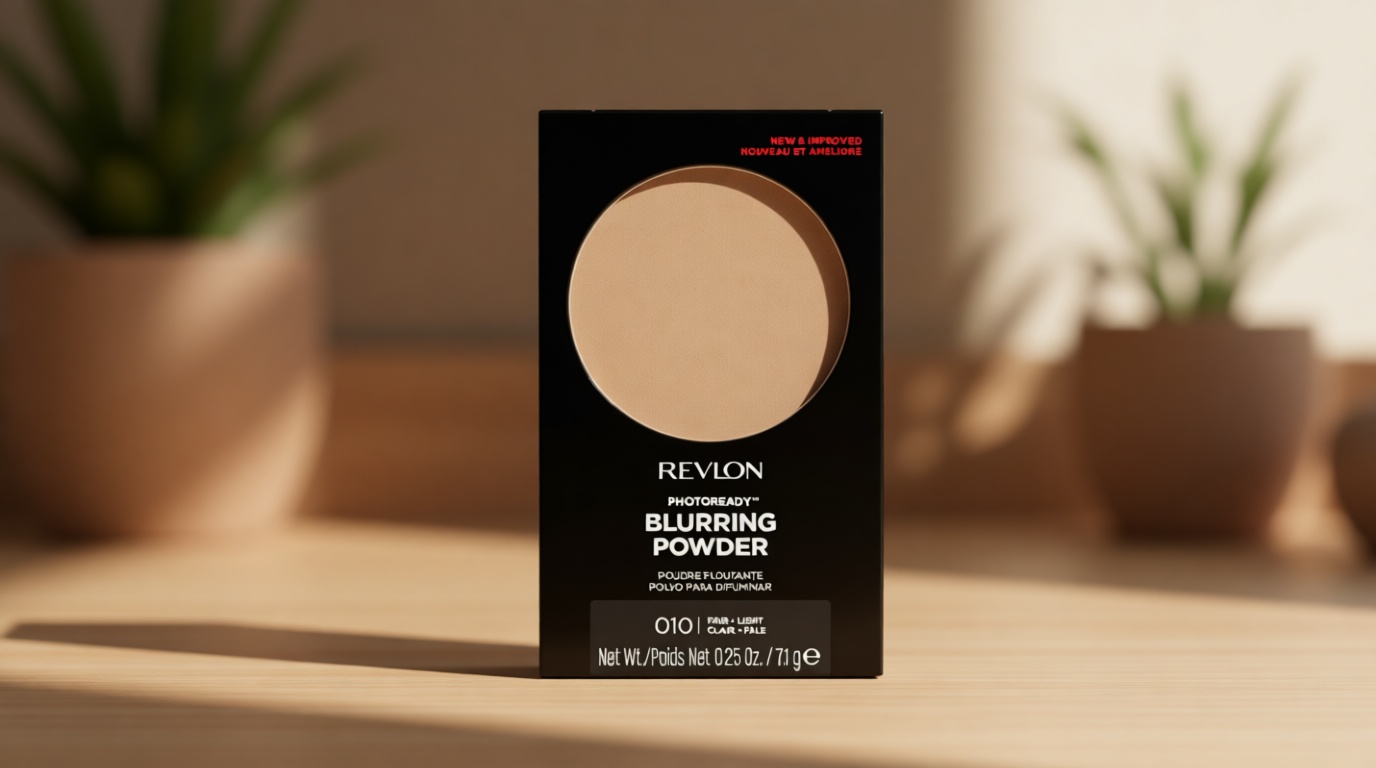 Revlon PhotoReady Blurring Face Powder Makeup, Longwear, Light-Medium Coverage with Flawless Finish, Shine & Oil-Free, 010 Fair Light, 0.25 oz