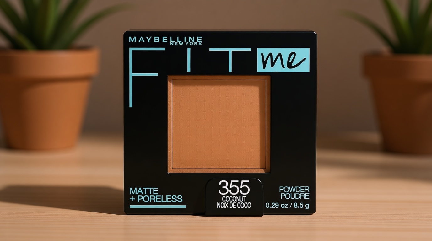 Maybelline Fit Me Matte + Poreless Pressed Face Powder Makeup & Setting Powder, Coconut, 1 Count