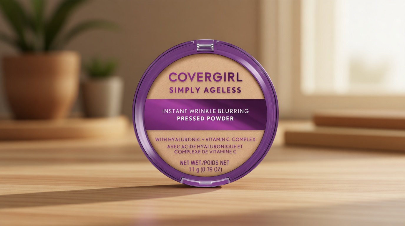 Covergirl Simply Ageless Instant Wrinkle Blurring Pressed Powder, Buff Beige, 0.39 Oz.