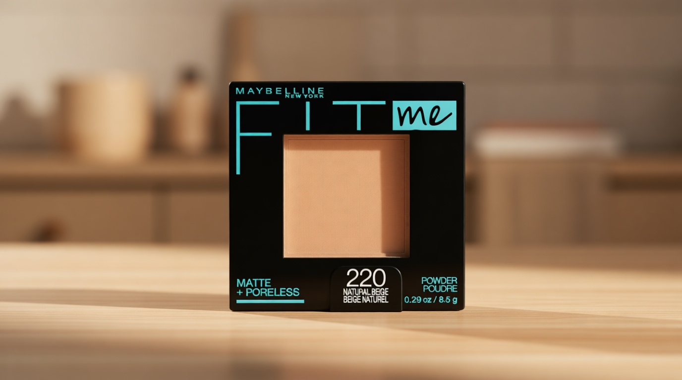Maybelline Fit Me Matte + Poreless Pressed Face Powder Makeup & Setting Powder, Natural Beige, 1 Count