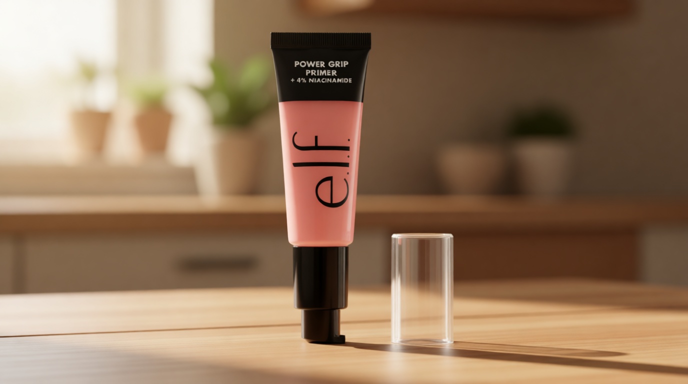 e.l.f. Power Grip Primer + 4% Niacinamide, Gel-Based & Hydrating Face Primer, Evens Skin & Brightens, Grips Makeup, Vegan & Cruelty-Free, 0.8 Fl Oz