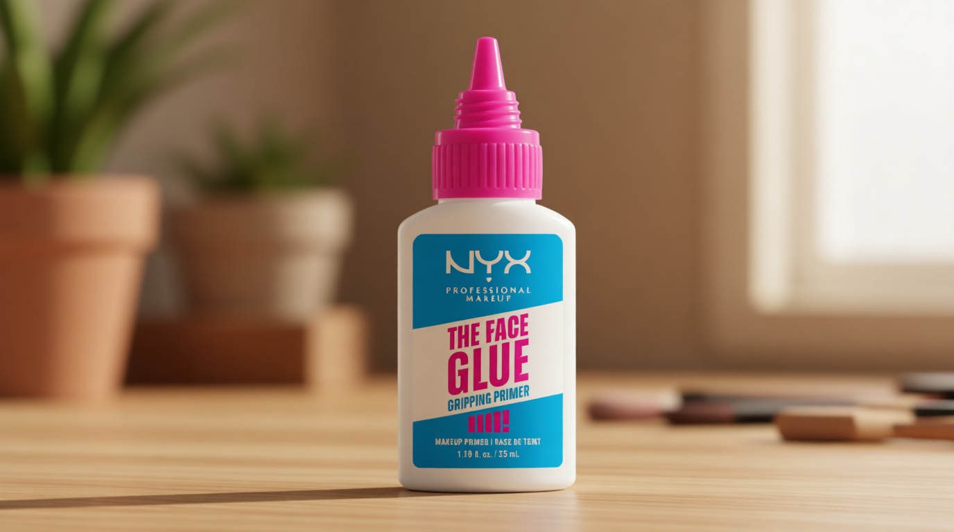 NYX PROFESSIONAL MAKEUP The Face Glue Gripping Primer, Hydrating Makeup Primer with Up To 24HR Wear, Vegan & Cruelty Free