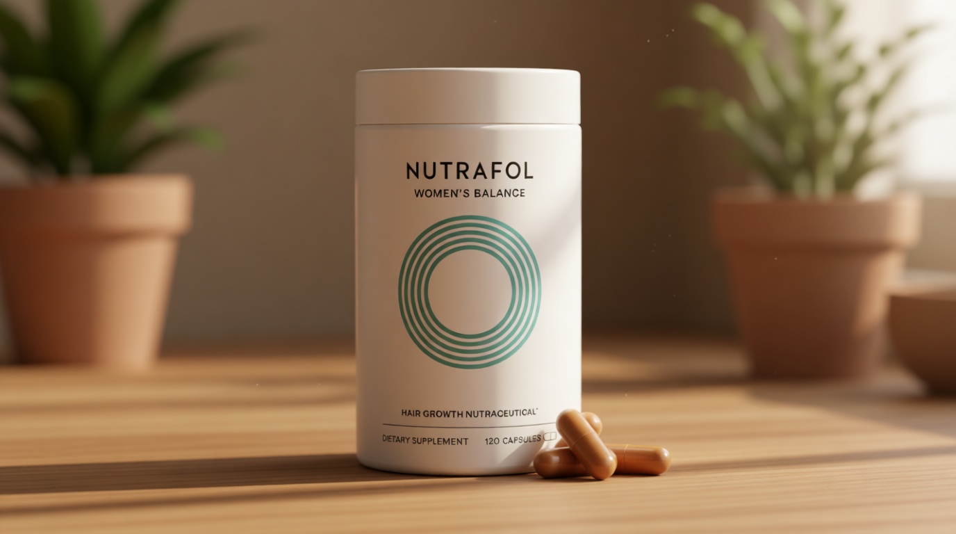 Nutrafol Women's Balance Hair Growth Supplements, Ages 45 and Up, Clinically Proven for Visibly Thicker Hair and Scalp Coverage, Dermatologist Recommended - 1 Month Supply