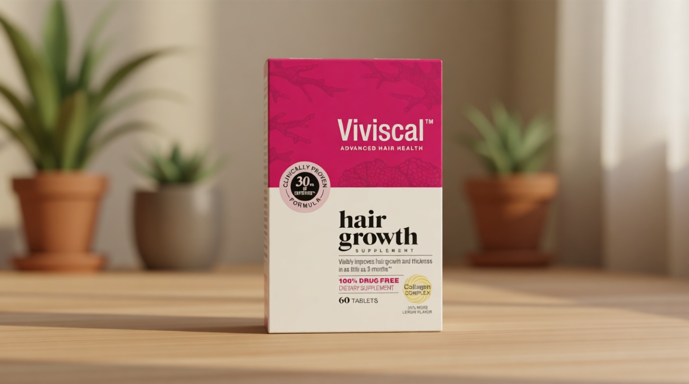 Viviscal Hair Growth Supplements For Women For Thicker, Fuller Hair, Nourishes Thinning & Loss, With Proprietary Collagen Complex, 60 Tablets, 1 Month Supply