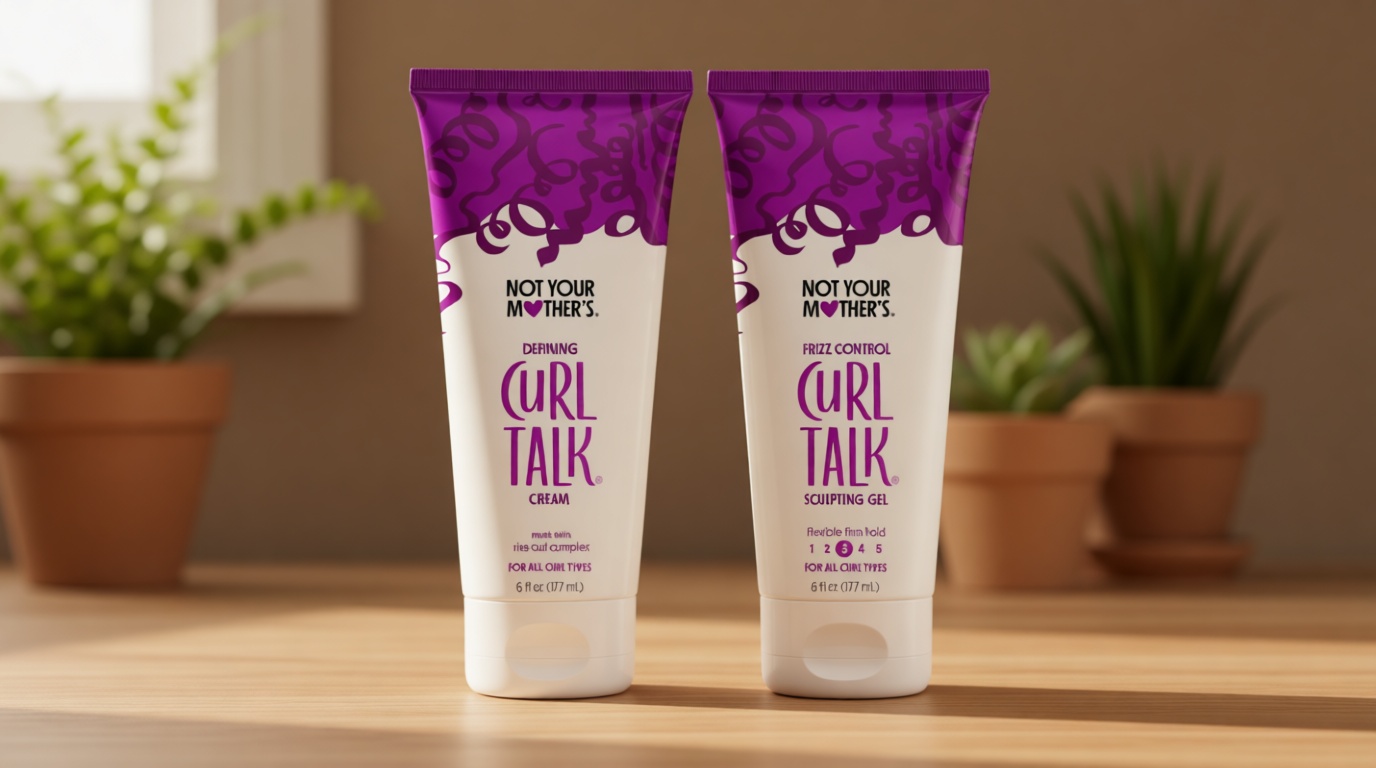 Not Your Mother's Curl Talk Frizz Control Sculpting Gel & Defining Cream (2-Pack) - 6 fl oz Each - Tames Hair Frizz & Maximizes Definition - For All Curly Hair Types